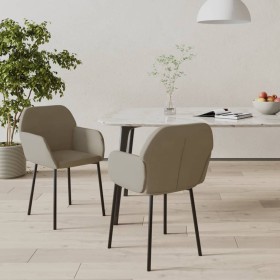 Sillas de comedor 2 unidades terciopelo gris claro en Sillas de comedor | Comprar online en Foru.es