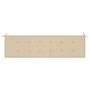 Banco de jardín madera maciza teca con cojín beige 175 cm en Bancos de jardín | Comprar online en Foru.es