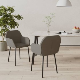 Sillas de comedor 2 unidades terciopelo gris oscuro en Sillas de comedor | Comprar online en Foru.es