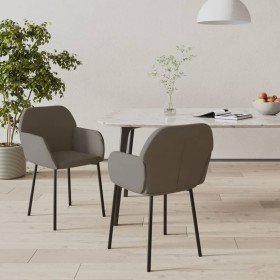 Sillas de comedor 2 unidades terciopelo gris oscuro en Sillas de comedor | Comprar online en Foru.es