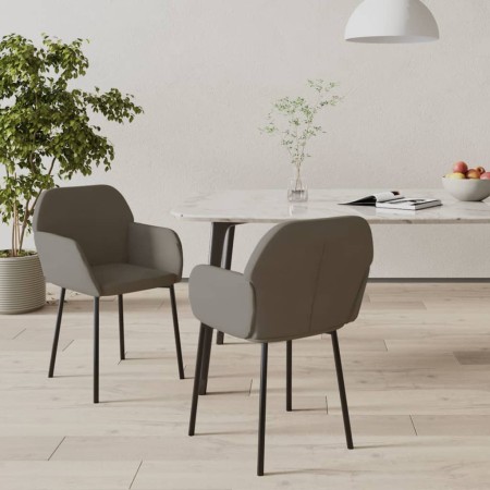 Sillas de comedor 2 unidades terciopelo gris oscuro en Sillas de comedor | Comprar online en Foru.es