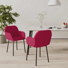 Sillas de comedor 2 unidades terciopelo rojo tinto en Sillas de comedor | Comprar online en Foru.es