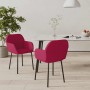Sillas de comedor 2 unidades terciopelo rojo tinto en Sillas de comedor | Comprar online en Foru.es