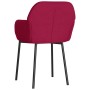 Sillas de comedor 2 unidades terciopelo rojo tinto en Sillas de comedor | Comprar online en Foru.es