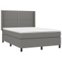 Cama box spring con colchón tela gris oscuro 140x200 cm de vidaXL, Camas y somieres - Ref: Foro24-3131354, Precio: 481,82 €, ...