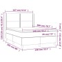 Cama box spring con colchón tela gris oscuro 140x200 cm de vidaXL, Camas y somieres - Ref: Foro24-3131354, Precio: 481,82 €, ...