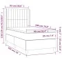 Cama box spring con colchón tela gris claro 90x190 cm de vidaXL, Camas y somieres - Ref: Foro24-3131553, Precio: 316,31 €, De...