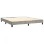 Box spring bed with light gray velvet mattress 180x200 cm by vidaXL, Beds and slatted bases - Ref: Foro24-3130973, Price: 524...
