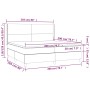 Cama box spring con colchón tela color crema 200x200 cm de vidaXL, Camas y somieres - Ref: Foro24-3131302, Precio: 633,52 €, ...
