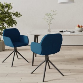Sillas de comedor giratorias 2 uds terciopelo azul en Sillas de comedor | Comprar online en Foru.es