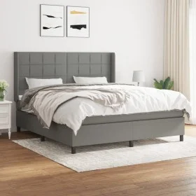 Boxspringbett mit dunkelgrauer Stoffmatratze 180x200 cm von vidaXL, Betten und Lattenroste - Ref: Foro24-3131450, Preis: 628,...