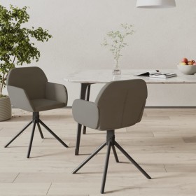 Sillas de comedor giratorias 2 unidades terciopelo gris oscuro en Sillas de comedor | Comprar online en Foru.es