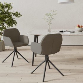 Sillas de comedor giratorias 2 unidades terciopelo gris oscuro en Sillas de comedor | Comprar online en Foru.es