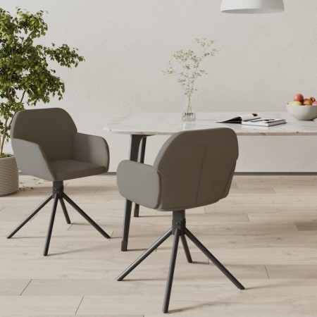Sillas de comedor giratorias 2 unidades terciopelo gris oscuro en Sillas de comedor | Comprar online en Foru.es