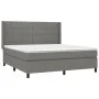 Box spring bed with dark gray fabric mattress 180x200 cm by vidaXL, Beds and slatted bases - Ref: Foro24-3131450, Price: 628,...