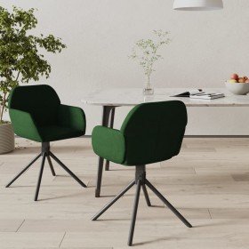Sillas de comedor giratorias 2 unidades terciopelo verde oscuro en Sillas de comedor | Comprar online en Foru.es