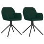 Sillas de comedor giratorias 2 unidades terciopelo verde oscuro en Sillas de comedor | Comprar online en Foru.es