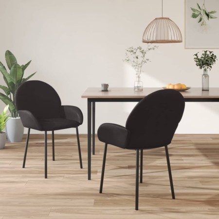 Sillas de comedor 2 unidades cuero sintético negro en Sillas de comedor | Comprar online en Foru.es