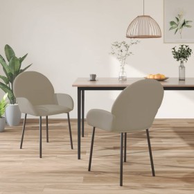 Sillas de comedor 2 unidades terciopelo gris claro en Sillas de comedor | Comprar online en Foru.es