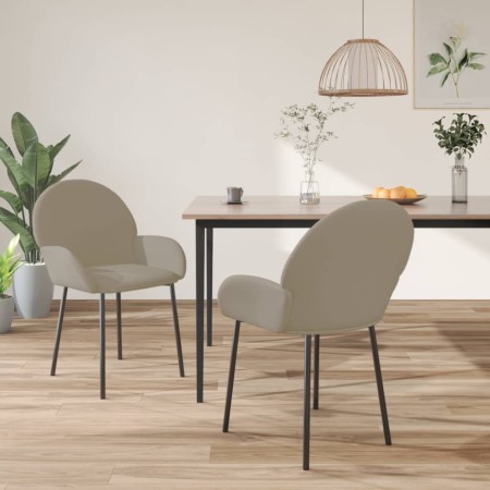 Sillas de comedor 2 unidades terciopelo gris claro en Sillas de comedor | Comprar online en Foru.es
