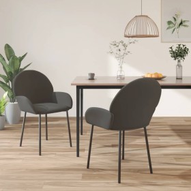 Sillas de comedor 2 unidades terciopelo gris oscuro en Sillas de comedor | Comprar online en Foru.es