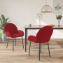 Sillas de comedor 2 unidades terciopelo rojo tinto en Sillas de comedor | Comprar online en Foru.es