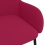 Sillas de comedor 2 unidades terciopelo rojo tinto en Sillas de comedor | Comprar online en Foru.es