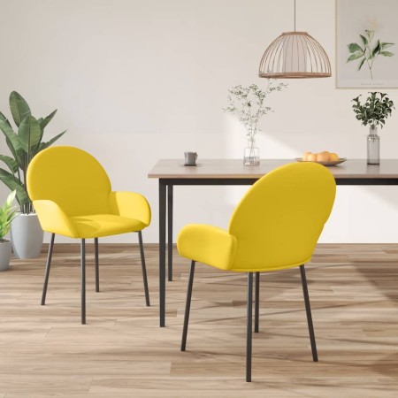 Sillas de comedor 2 unidades terciopelo amarillo en Sillas de comedor | Comprar online en Foru.es