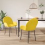 Sillas de comedor 2 unidades terciopelo amarillo en Sillas de comedor | Comprar online en Foru.es