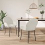 Sillas de comedor 2 unidades terciopelo crema en Sillas de comedor | Comprar online en Foru.es