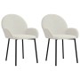 Sillas de comedor 2 unidades terciopelo crema en Sillas de comedor | Comprar online en Foru.es