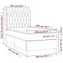 Box spring bed with black fabric mattress 100x200 cm by vidaXL, Beds and slatted bases - Ref: Foro24-3131651, Price: 362,19 €...