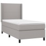 Cama box spring con colchón tela gris claro 80x200 cm de vidaXL, Camas y somieres - Ref: Foro24-3131225, Precio: 316,78 €, De...