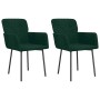 Sillas de comedor 2 unidades terciopelo verde oscuro en Sillas de comedor | Comprar online en Foru.es