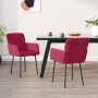Sillas de comedor 2 unidades terciopelo rojo tinto en Sillas de comedor | Comprar online en Foru.es