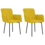 Sillas de comedor 2 unidades terciopelo amarillo en Sillas de comedor | Comprar online en Foru.es