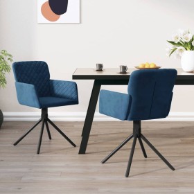 Sillas de comedor giratorias 2 uds terciopelo azul en Sillas de comedor | Comprar online en Foru.es