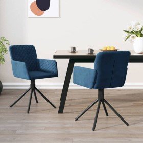 Sillas de comedor giratorias 2 uds terciopelo azul en Sillas de comedor | Comprar online en Foru.es