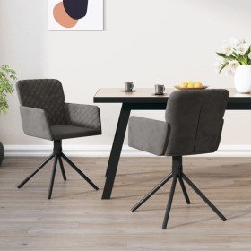 Sillas de comedor giratorias 2 unidades terciopelo gris oscuro en Sillas de comedor | Comprar online en Foru.es