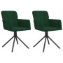 Sillas de comedor giratorias 2 unidades terciopelo verde oscuro en Sillas de comedor | Comprar online en Foru.es