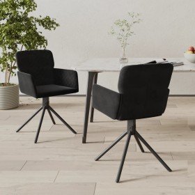 Sillas de comedor giratorias 2 uds terciopelo negro en Sillas de comedor | Comprar online en Foru.es
