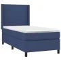 Box spring bed with blue fabric mattress 100x200 cm by vidaXL, Beds and slatted bases - Ref: Foro24-3131255, Price: 362,15 €,...
