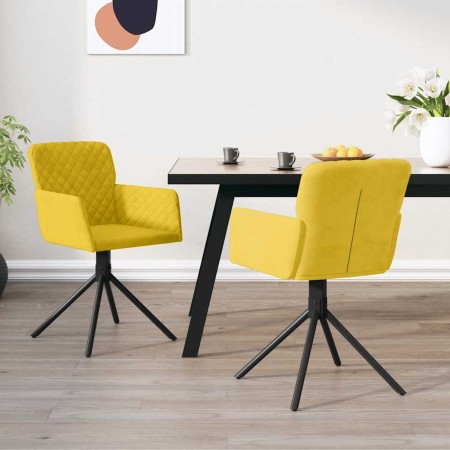 Sillas de comedor giratorias 2 uds terciopelo amarillo en Sillas de comedor | Comprar online en Foru.es