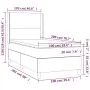 Box spring bed with blue fabric mattress 100x200 cm by vidaXL, Beds and slatted bases - Ref: Foro24-3131255, Price: 362,15 €,...