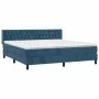 Box spring bed with dark blue velvet mattress 180x200 cm by vidaXL, Beds and slatted bases - Ref: Foro24-3131157, Price: 592,...