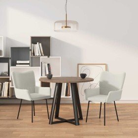 Sillas de comedor 2 unidades terciopelo crema en Sillas de comedor | Comprar online en Foru.es