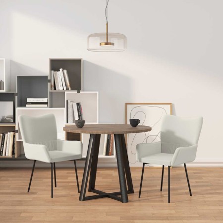 Sillas de comedor 2 unidades terciopelo crema en Sillas de comedor | Comprar online en Foru.es