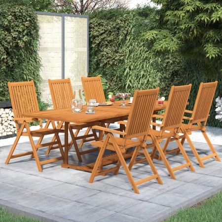Juego de comedor de jardín 7 piezas madera maciza de acacia de vidaXL, Conjuntos de jardín - Ref: Foro24-3079641, Precio: 731...