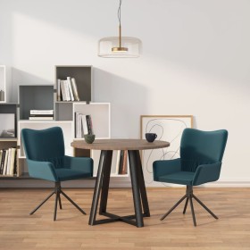 Sillas de comedor giratorias 2 uds terciopelo azul en Sillas de comedor | Comprar online en Foru.es