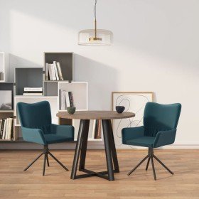 Sillas de comedor giratorias 2 uds terciopelo azul en Sillas de comedor | Comprar online en Foru.es